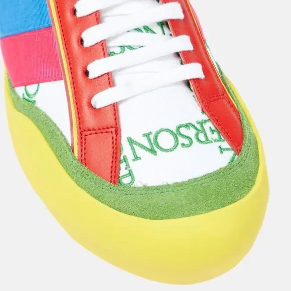 JW Anderson LaceUp Bubble Sneaker Suede Yellow-Canvas, New, Size 39